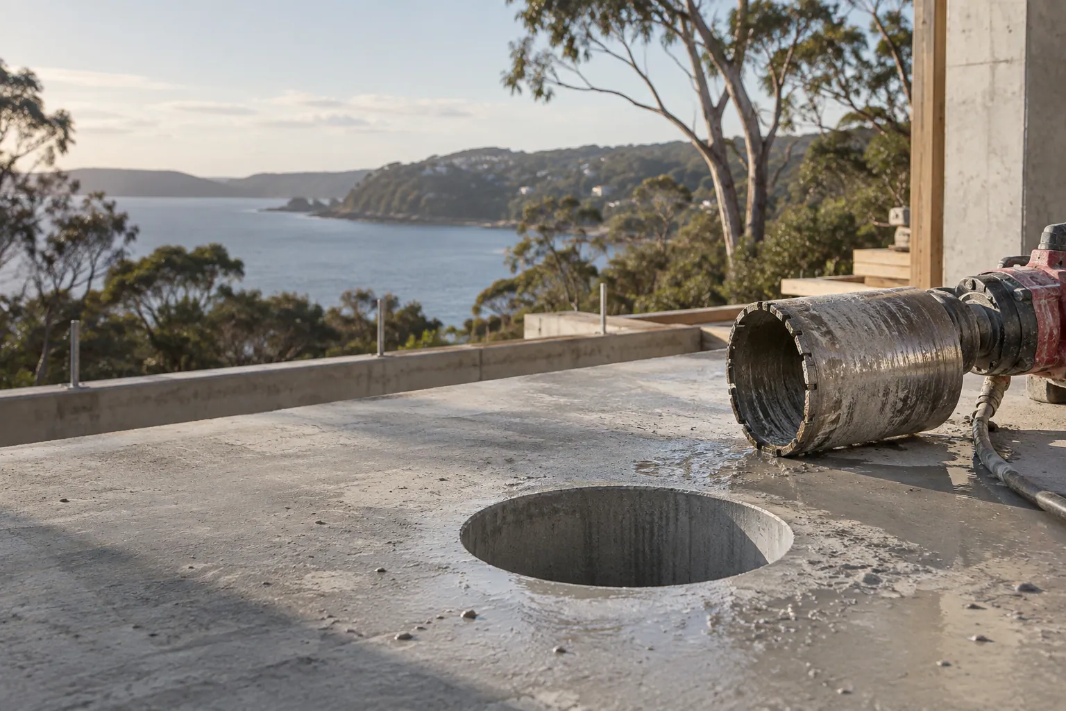 Illustrative concrete drilling project in an Australian setting