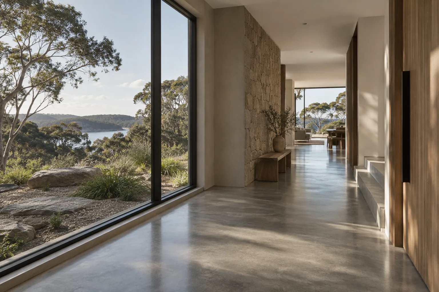Illustrative concrete floor polishing project in an Australian setting