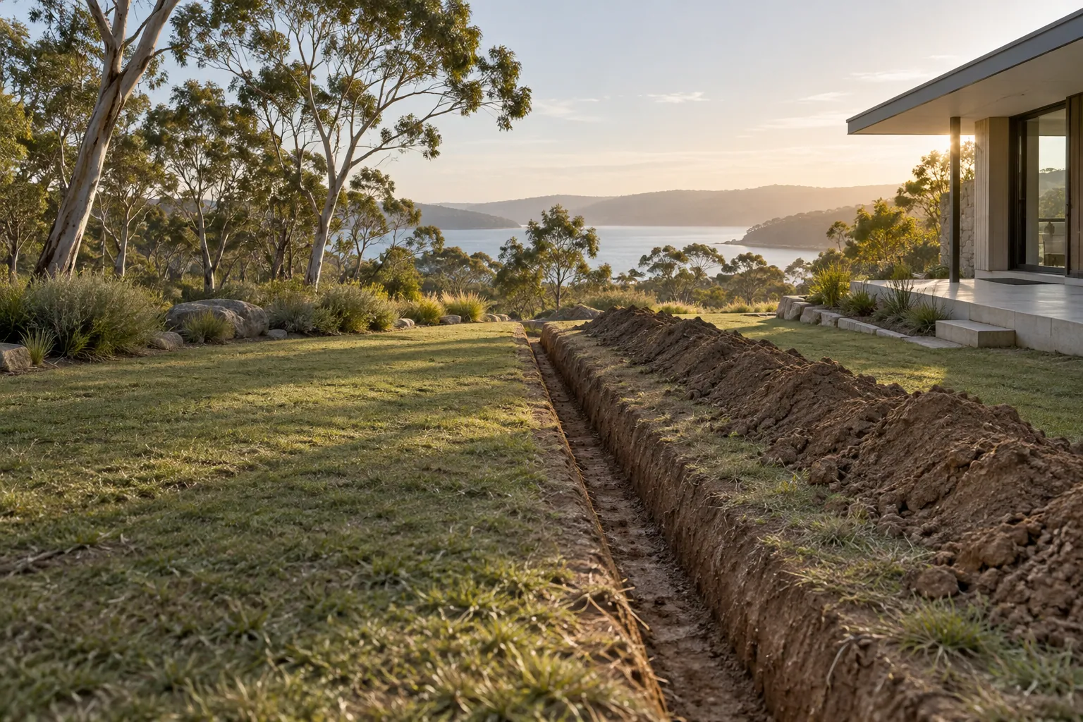 Illustrative trenching project in an Australian setting